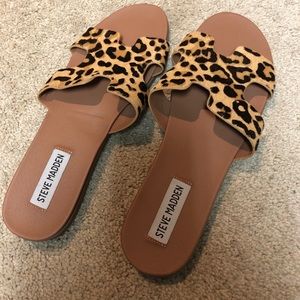 Steve Madden Leopard Sandals   8.5
